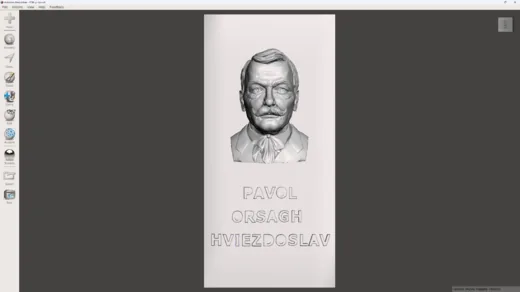 3D návrh reliéfu na fasádu domu
