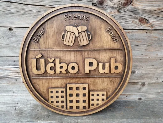 Logo pubu v Senici – Účko Pub