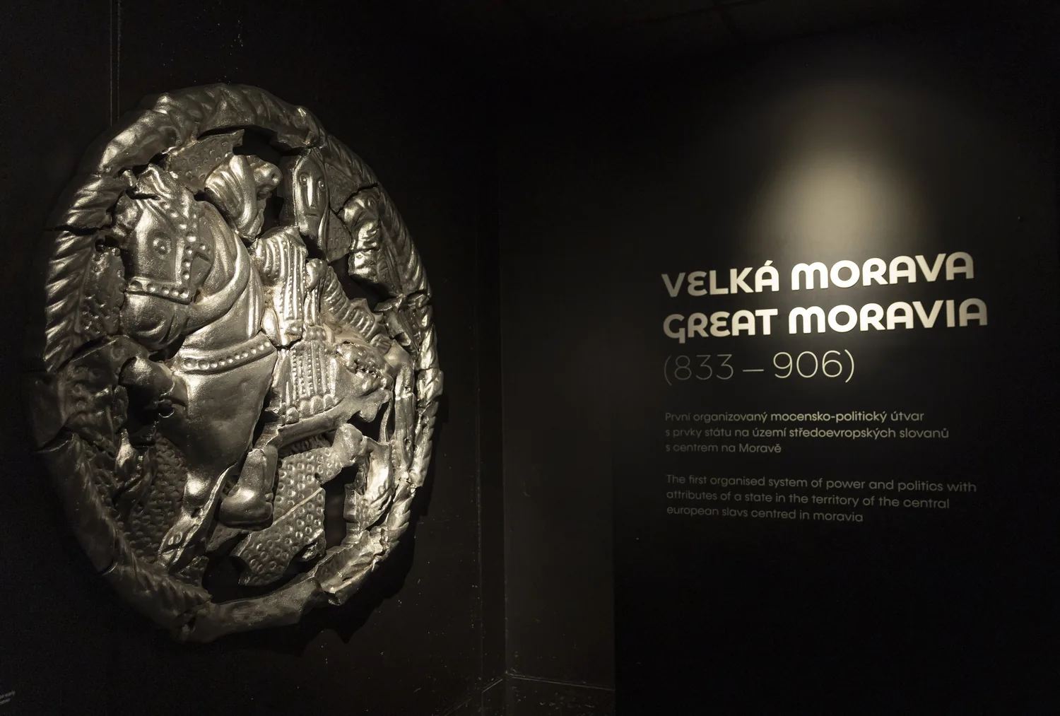Medailon Sokolník v Klenotnici Velké Moravy v Modré