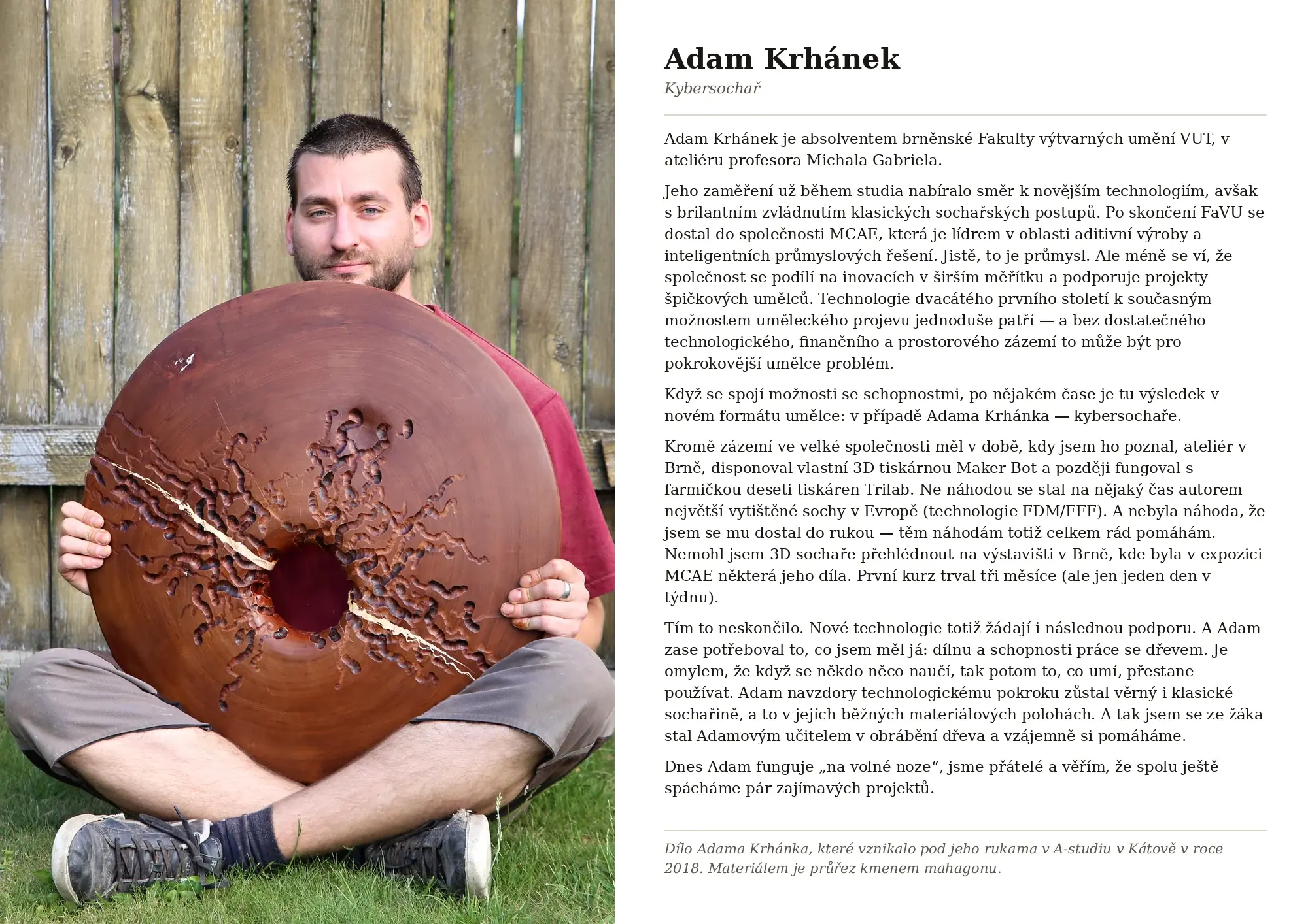 Adam Krhánek – kybersochař, 3D technologie a klasická sochařina