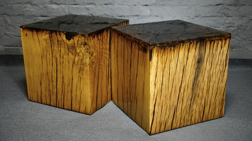 KOSTKY, dub, epoxid, cca 45x45x45 cm