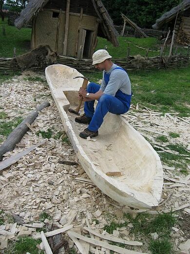 Výroba monoxylu Modrá