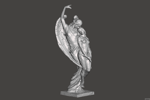 3D sken pomníku Jána Harmattu od sochaře Alexeje Luxe