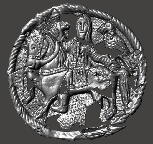 Averz medailonu sokolníka